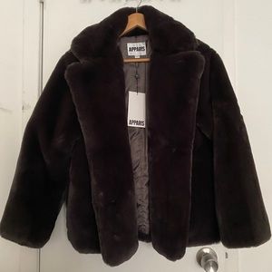 Apparis Faux Fur Coat | Large | Brown